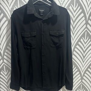 Trient Black Button-Up Shirt